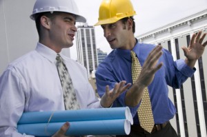 men at a construction site