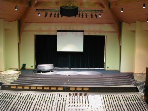 Main Sanctuary view from behind Audio Console